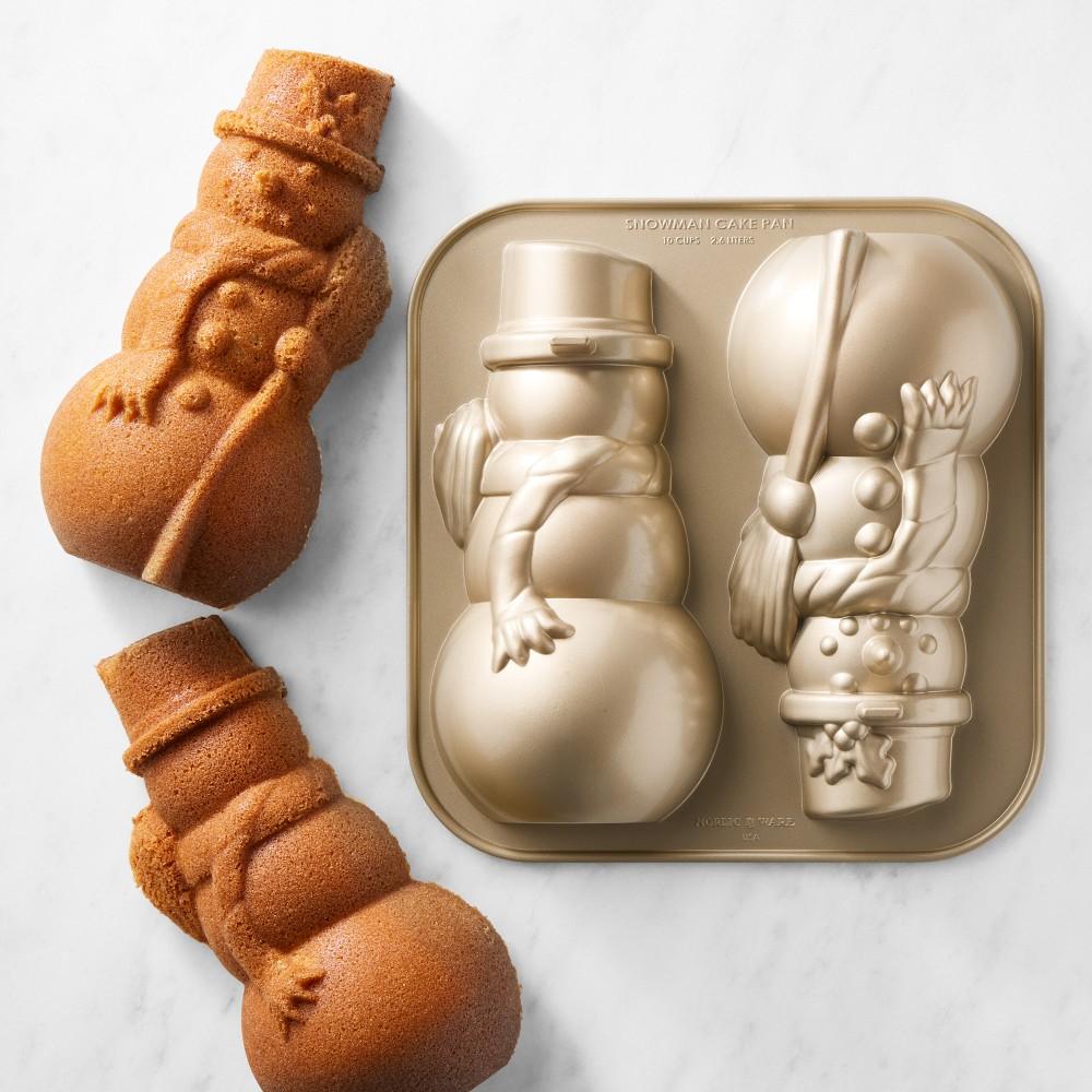 【新品貴重】立体　3D ケーキ型　ベア　Williams Sonoma Nordic Ware Non-Stick Cast Aluminium 3D Snowman Pan | Williams